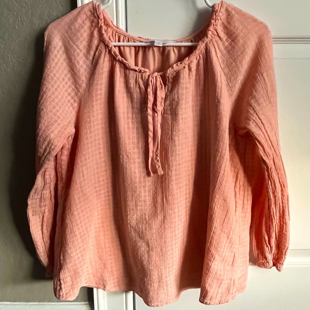 Lauren Conrad Peach Peasant Blouse